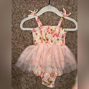 Baby Floral Pink Tulle One-Piece